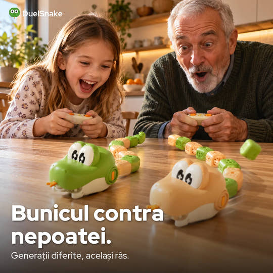 DuelSnake: Bunicul contra nepoatei. Generații diferite, același râs.
