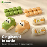 DuelSnake: Ce găsești în cutie 2 șerpi · 2 telecomenzi · 16 blocuri magnetice